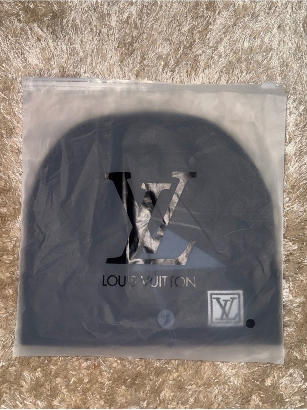 Louis Vuitton Black Beanie Hat